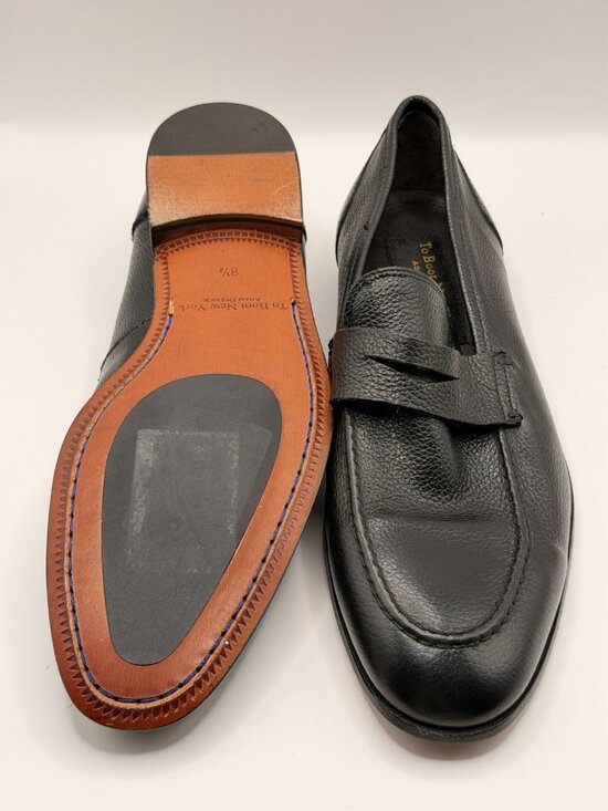 To Boot New York Men\'s Ravello Slip On Black Leather Penny Loafers Sz 8.5 main image 7